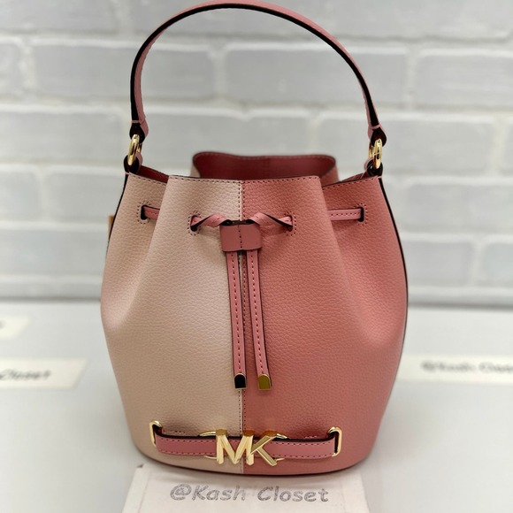 Michael Kors reed bucket bag medium belted bucket messenger bag primrose multi - Picture 1 of 11
